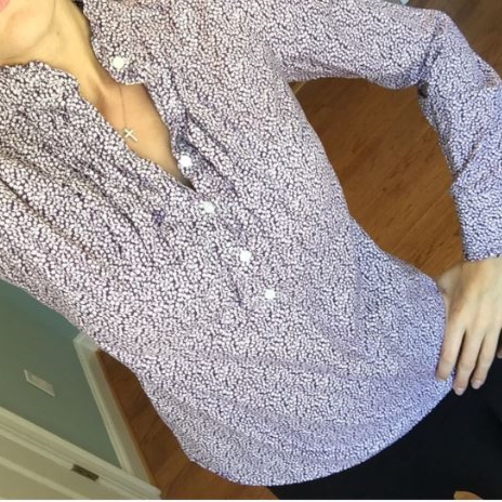 J. Crew Purple Popover